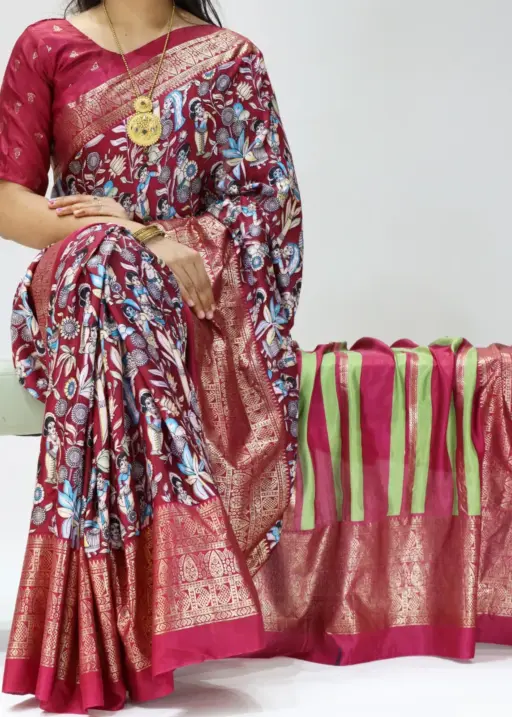 Kalamkari Printed Sarees 500 Range