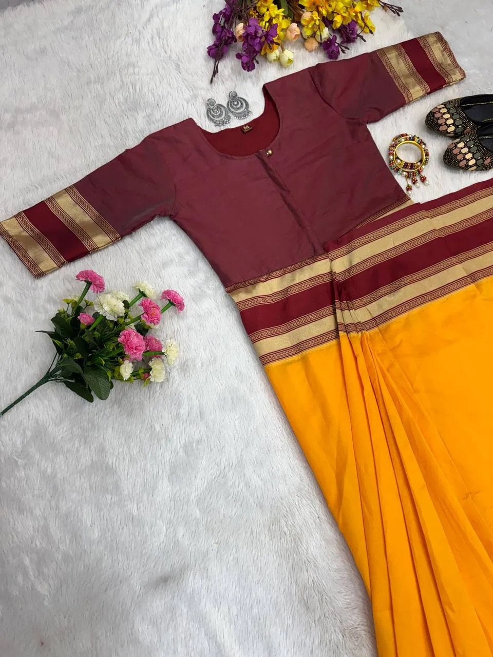 Mysore Silk Zip and Go Saree gown - Image 2
