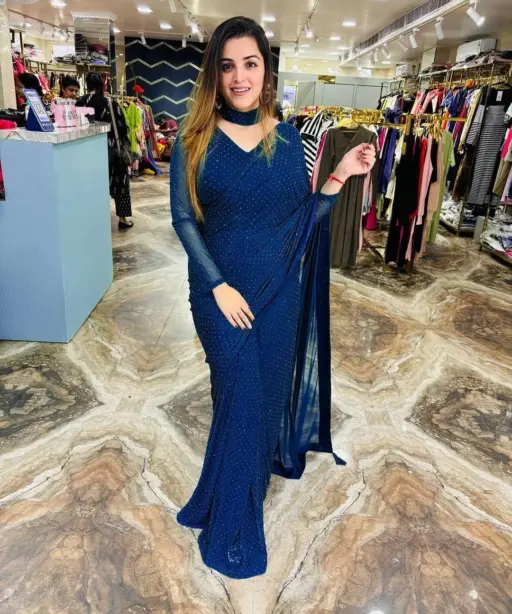 Night Party Wear Readymade Shining Sarees