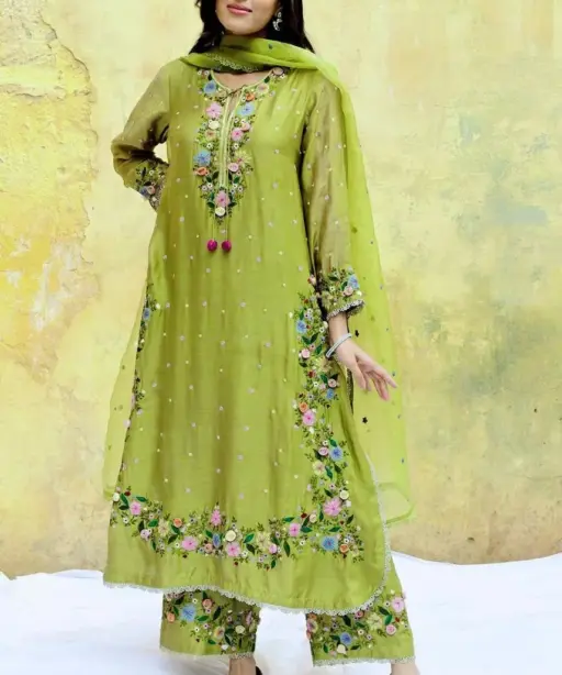Pista Embroidery Readymade Dress Under 2000