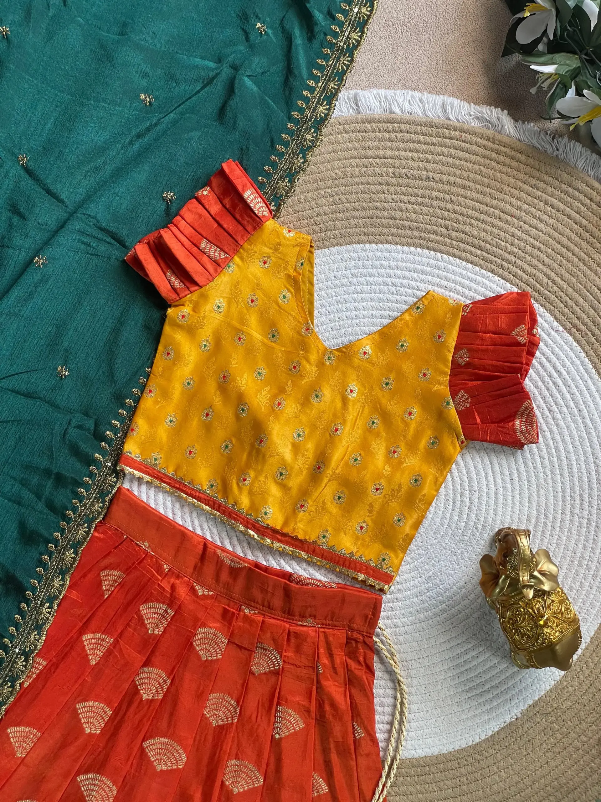 Pongal Special Mother Daughter Special Lehenga - Image 2