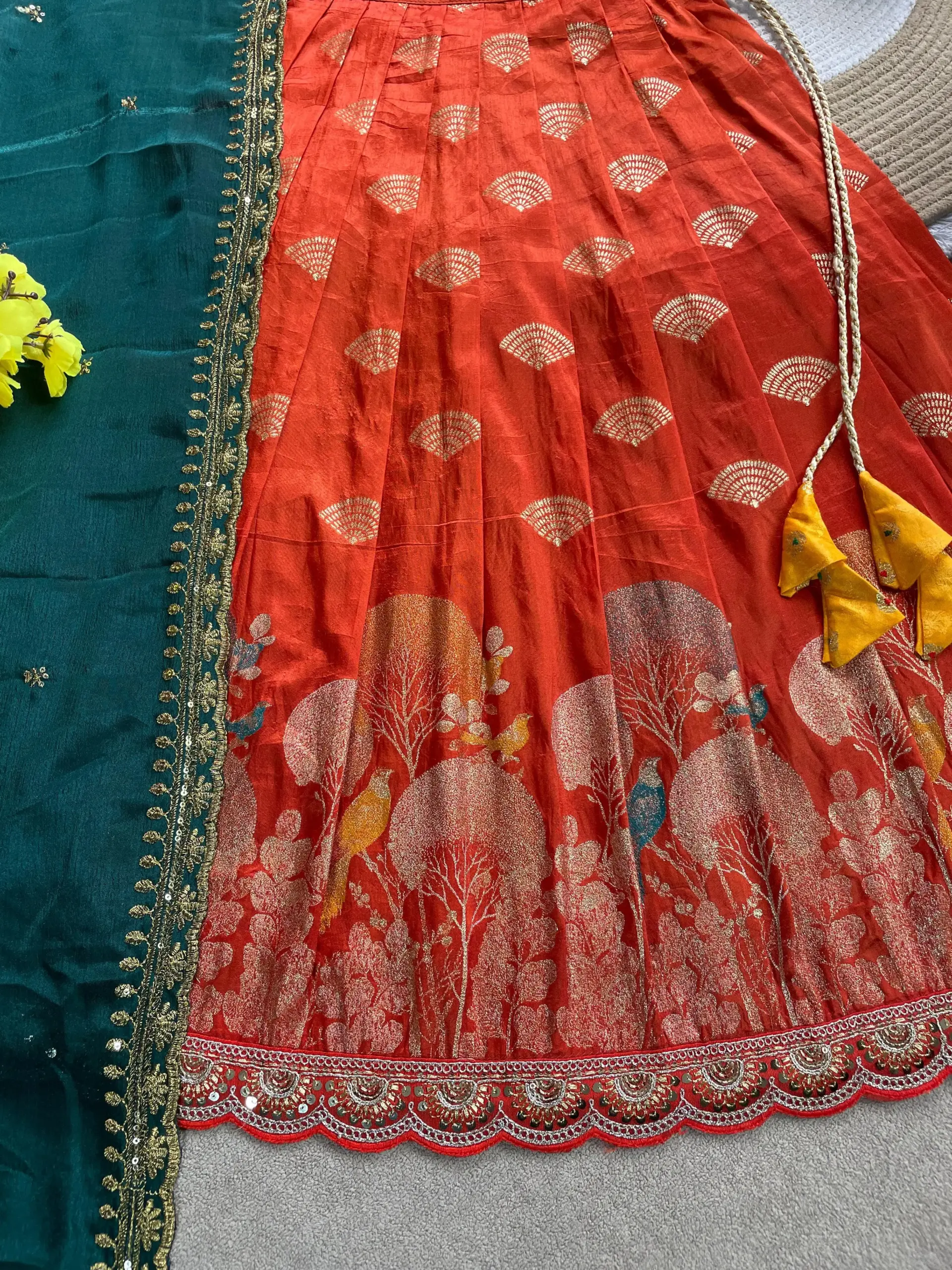 Pongal Special Mother Daughter Special Lehenga - Image 3