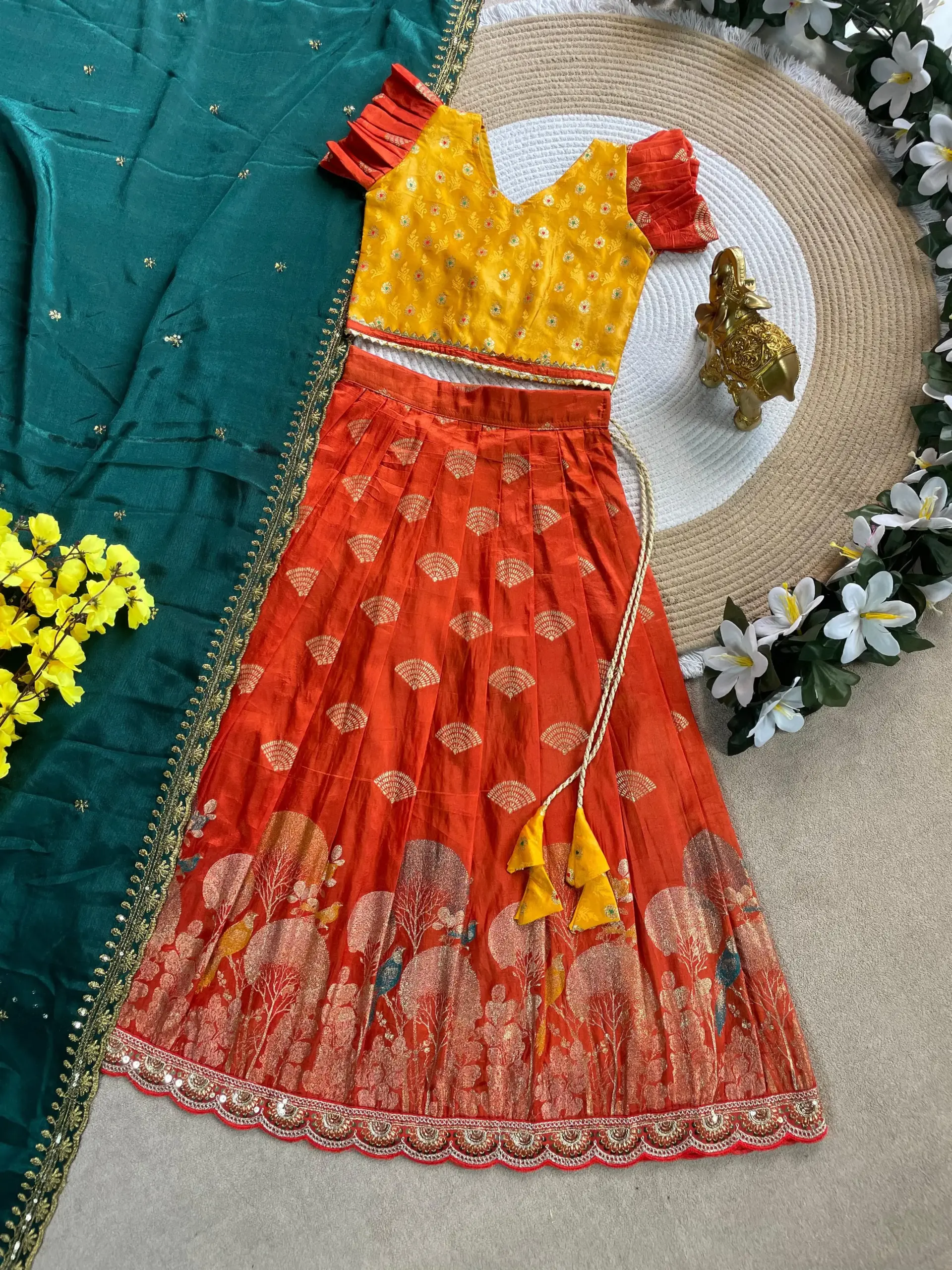 Pongal Special Mother Daughter Special Lehenga - Image 6