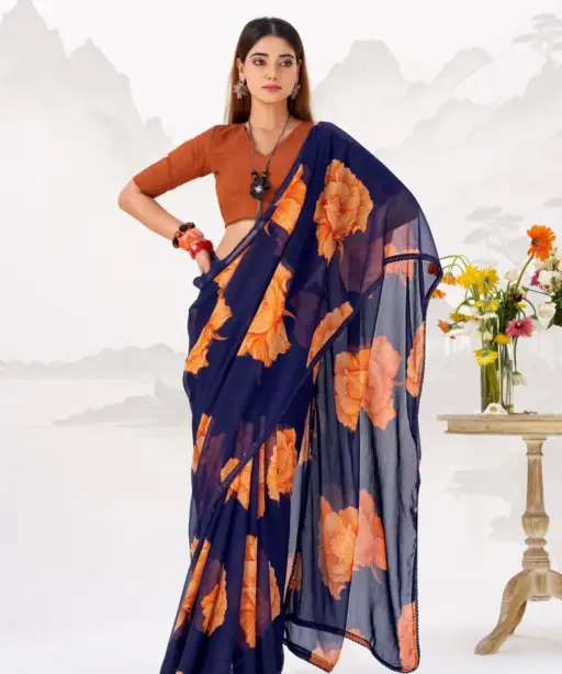 Premium Chiffon Printed Saree