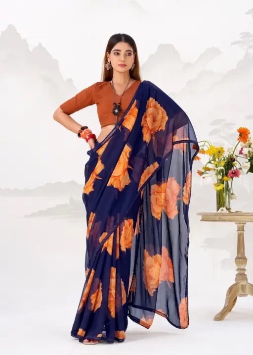 Premium Chiffon Printed Saree