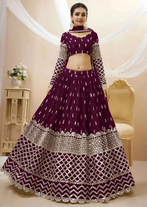 Premium Sangeet Lehenga Choli in Violet