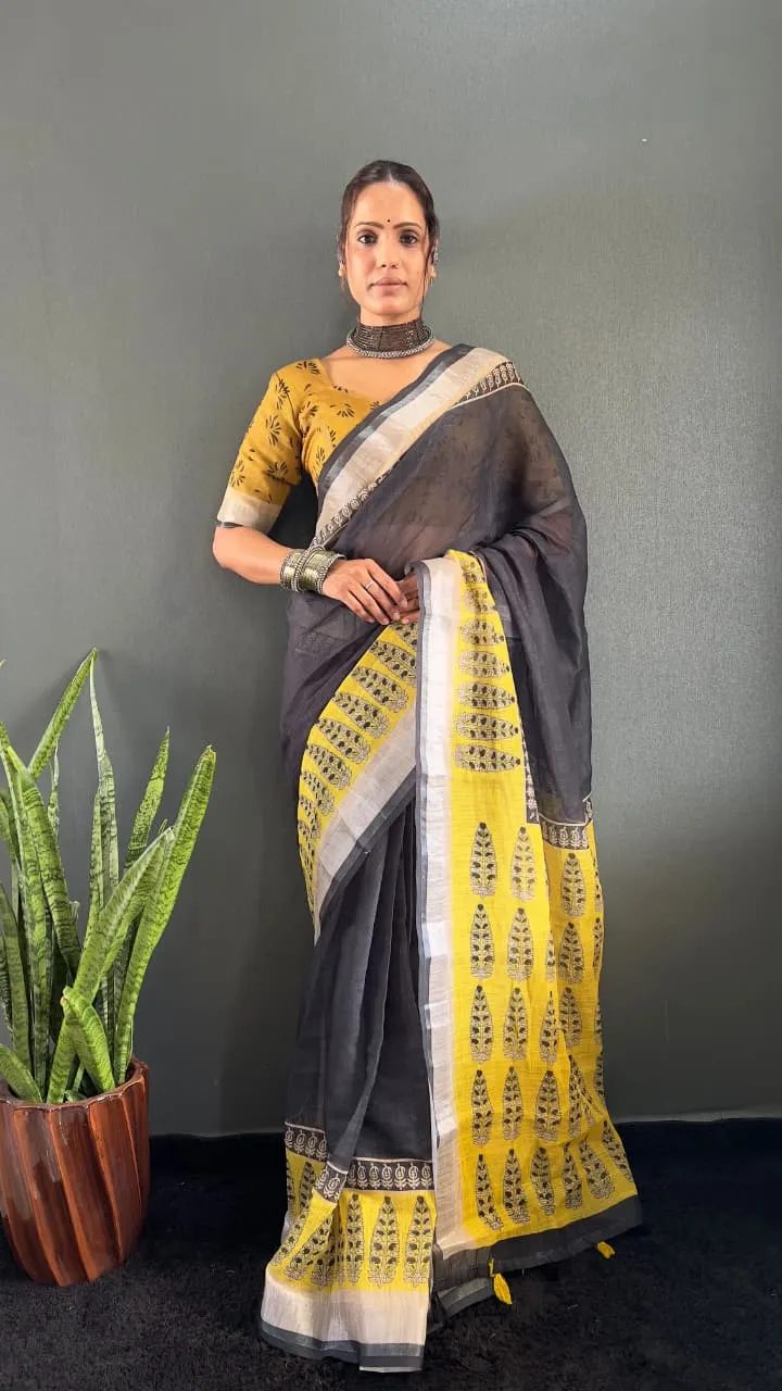 Ready to Wear Office Saree in Linen