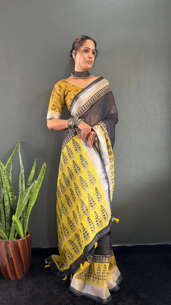 Ready to Wear Office Saree in Linen - Image 2