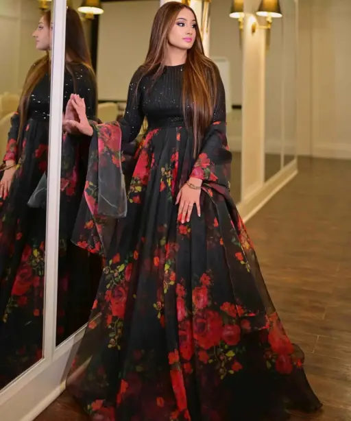 Readymade Black Floral Lehenga Choli