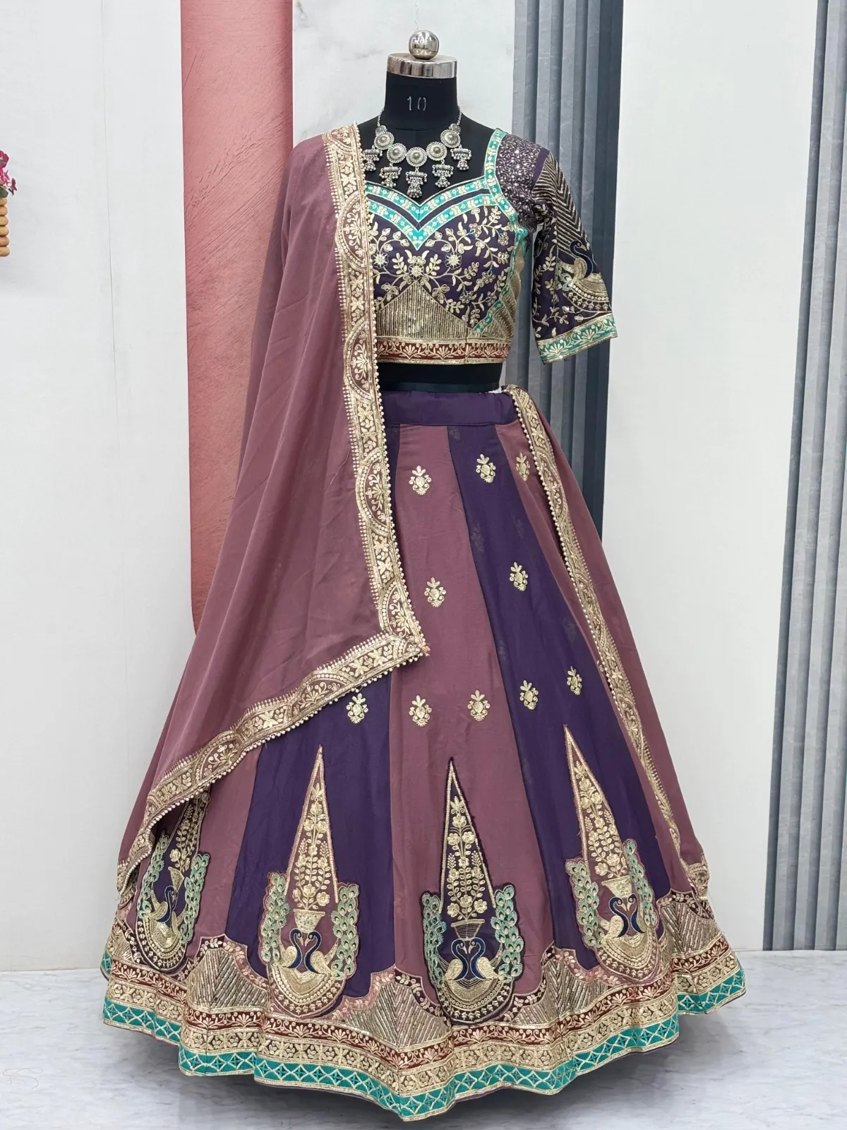 Stylish Embroidered Readymade Lehenga for Ladies - Image 2