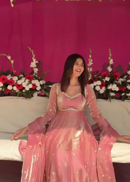 Trending Peach Color Anarkali Suit