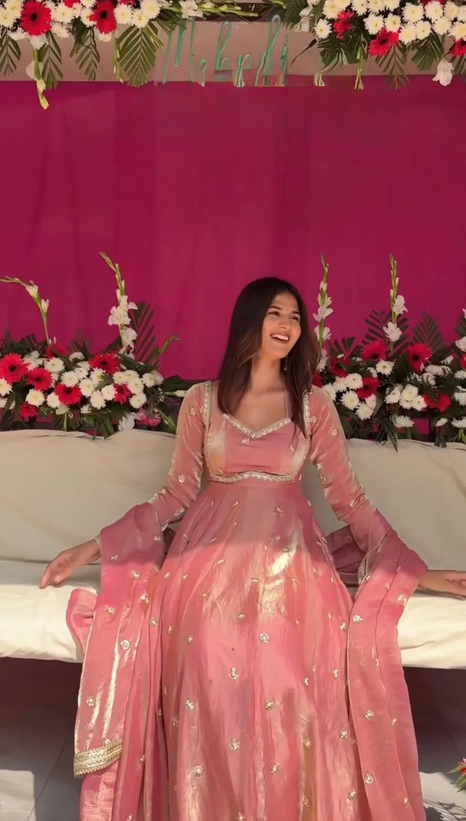 Trending Peach Color Anarkali Suit