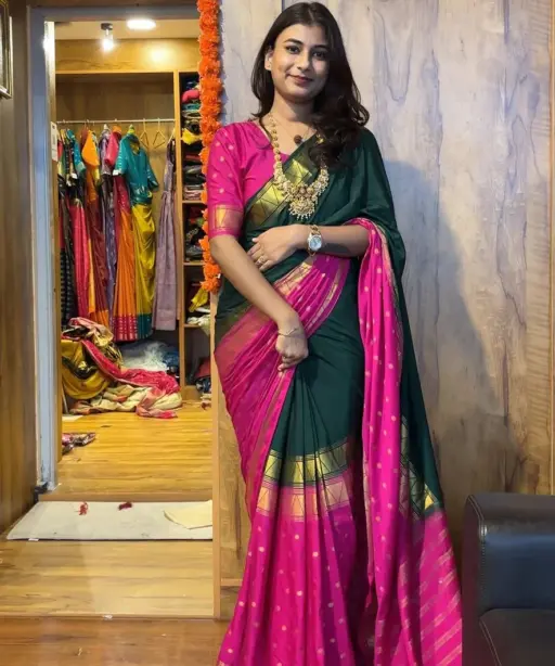 Trending Zip and Go Saree in Silk