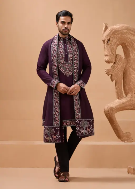 Wedding Special Mens Ethnic Kurta with Dupatta