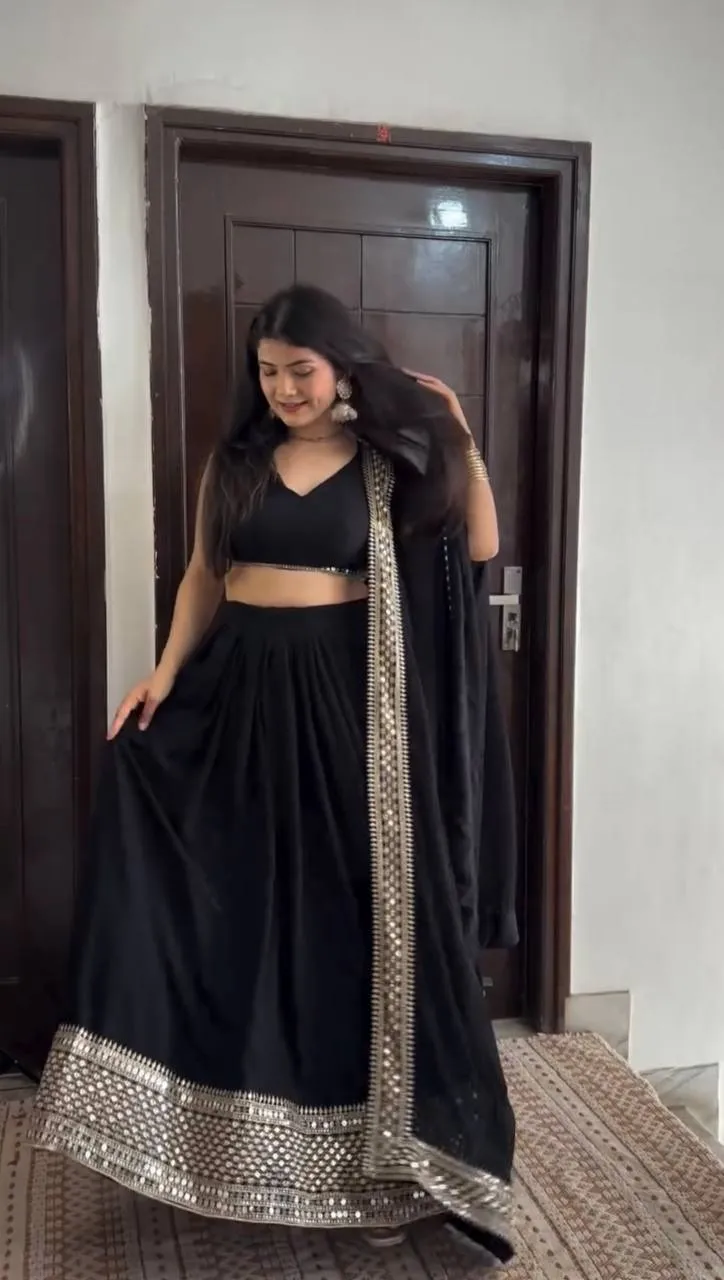 Best Black Lehenga Choli Under 2000 - Image 4