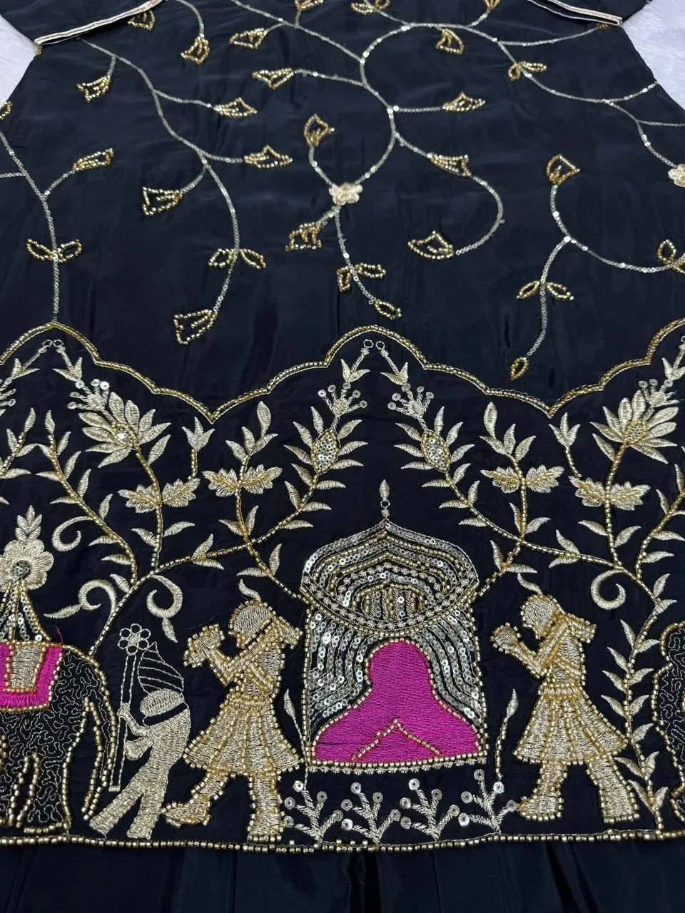 Black Embroidery Lehenga Suit - Image 2