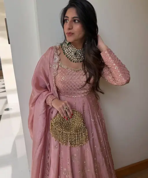 Peach Designer Lehenga Suit | Skirt Suit