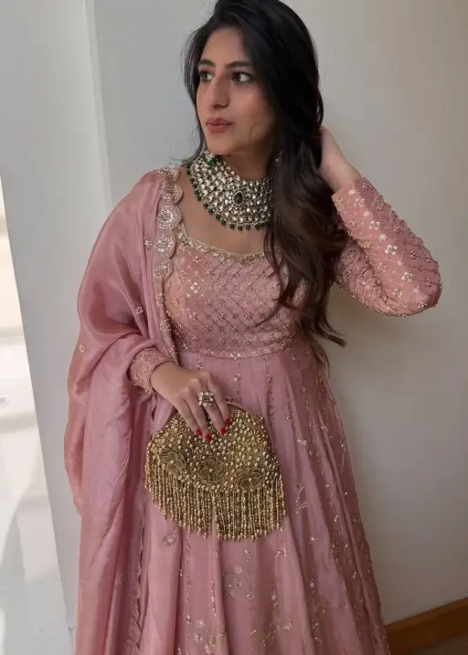 Peach Designer Lehenga Suit | Skirt Suit