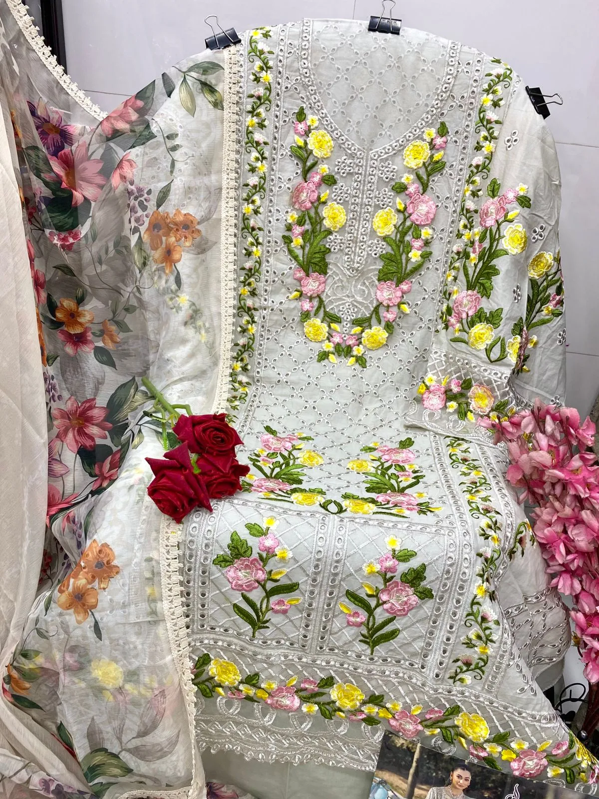 Pista Cotton Pakistani Suit for Women - Image 3
