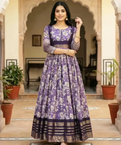 Pongal Special Kalamkari Gown