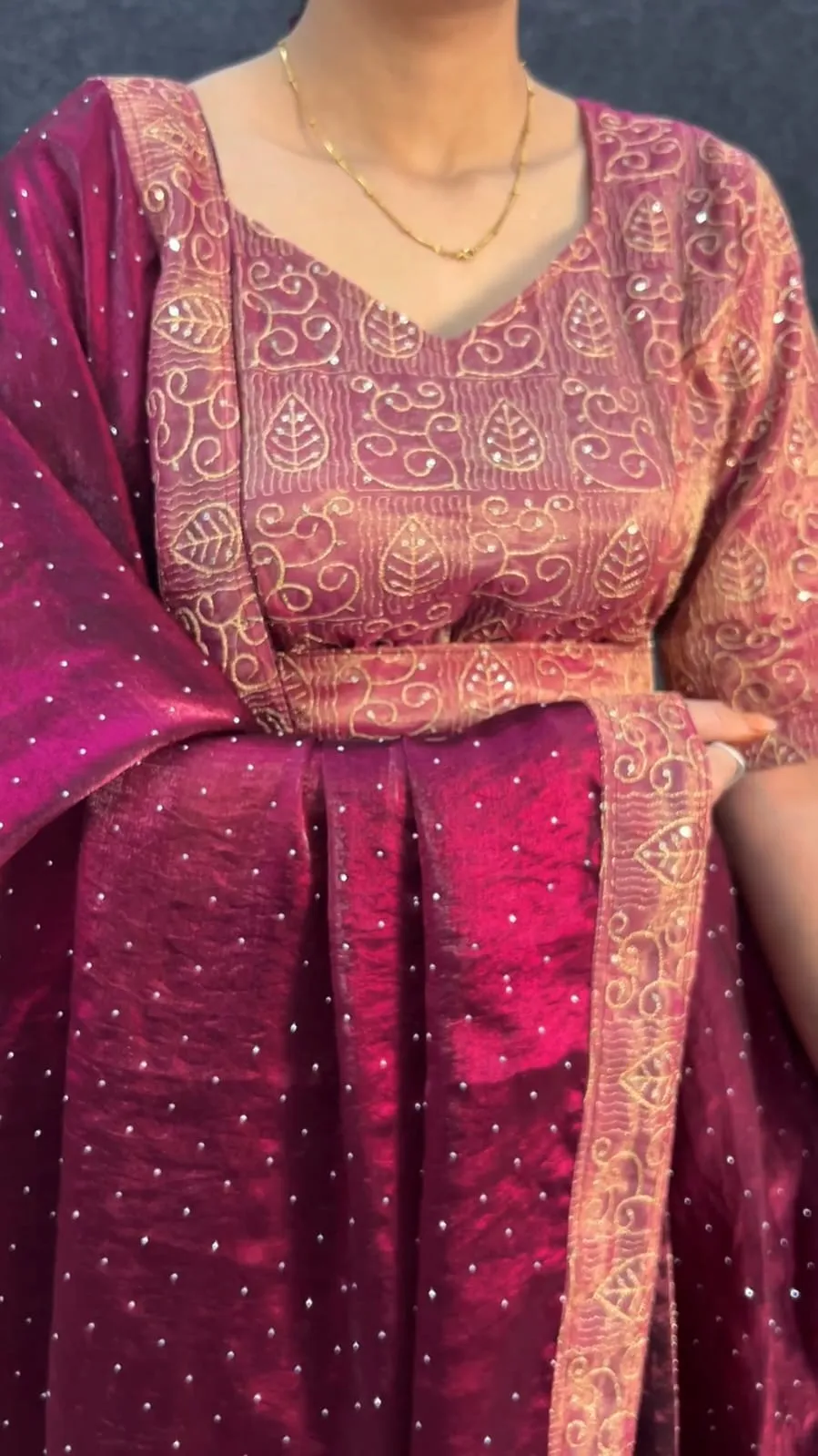 Purple 4 in 1 Lehenga Choli - Readymade Lehenga - Image 3