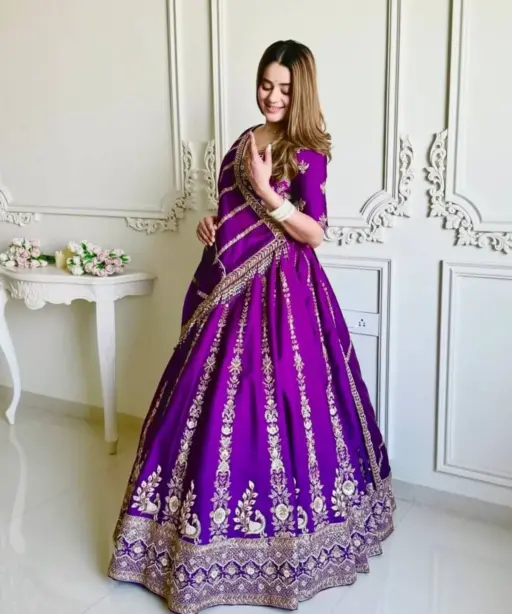 Purple Party Lehenga for Women