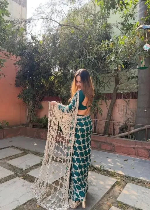 Rama Viral Mirror Saree