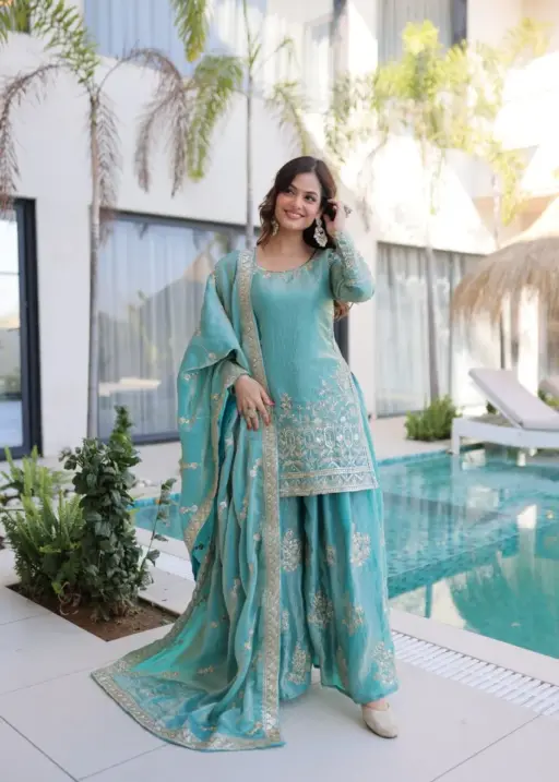 Readymade Eid Dress Sky Blue