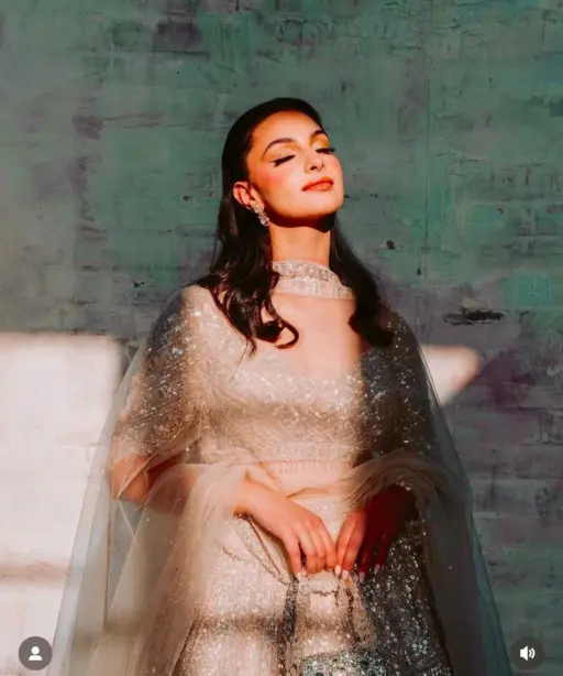 Reception Wear Golden Embroidery Lehenga