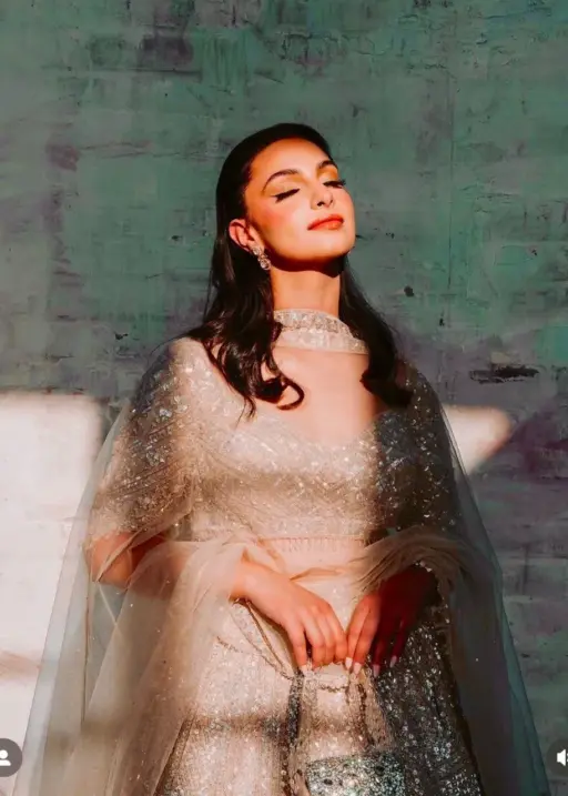 Reception Wear Golden Embroidery Lehenga