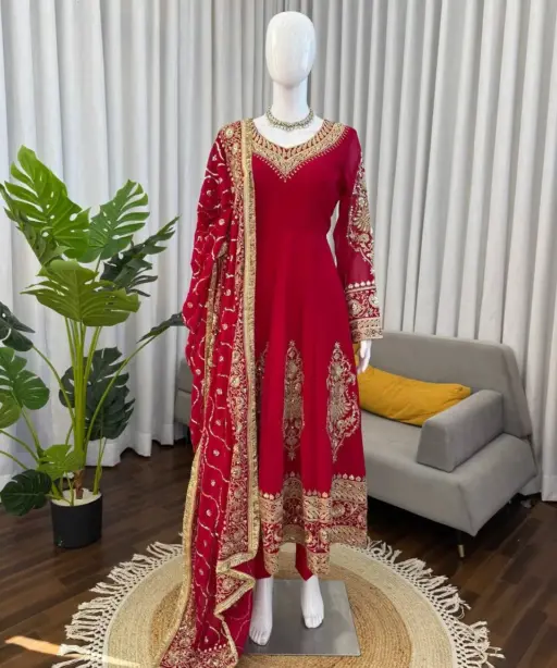 Red Wedding Anarkali
