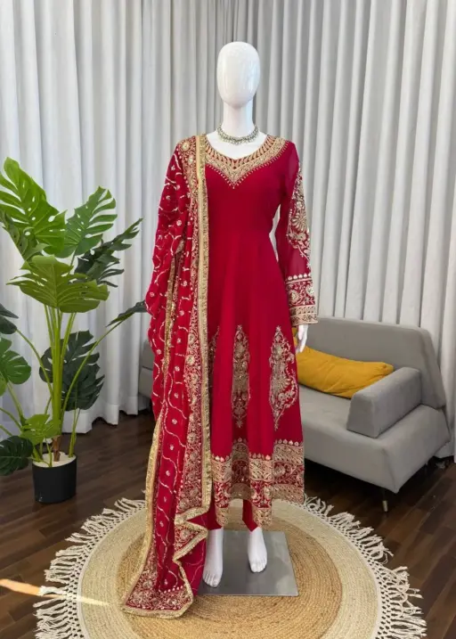 Red Wedding Anarkali