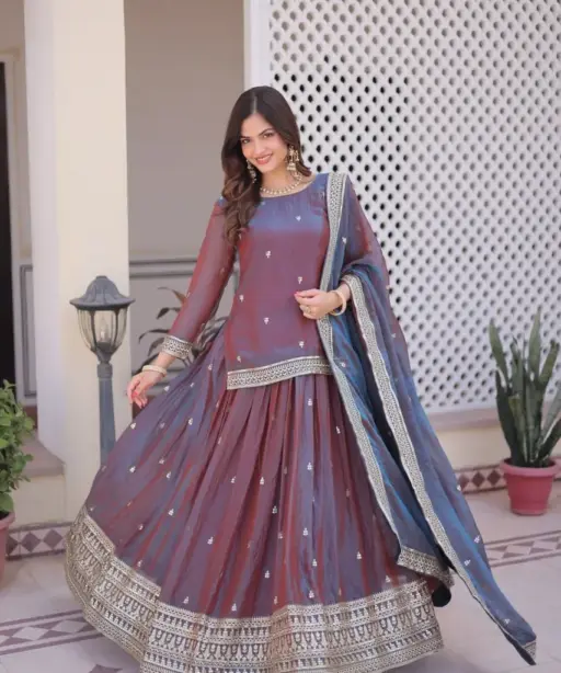 Wedding Special Lehenga with Long Blouse