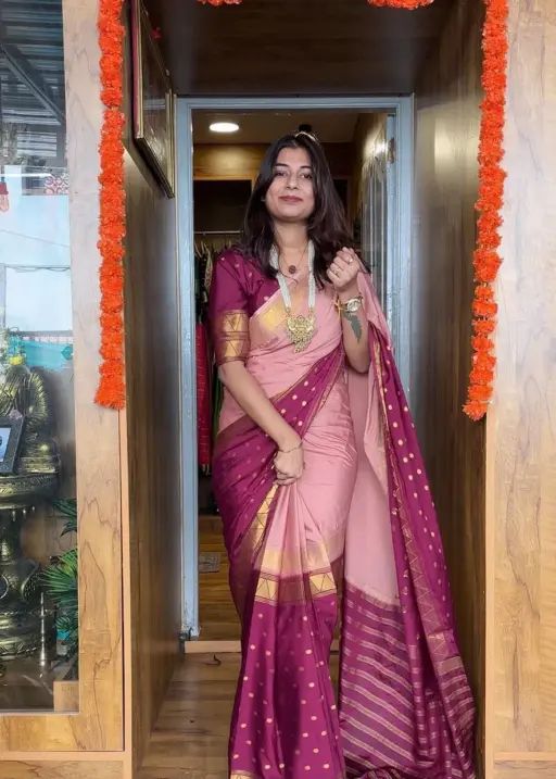 Zip and go Saree for Wedding Pink Color