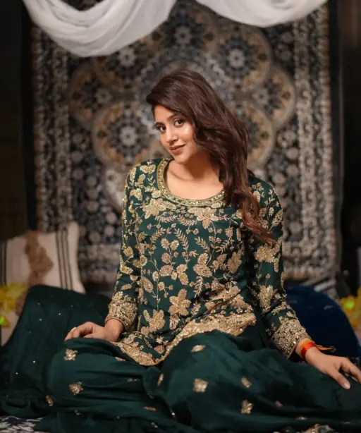 Anjali Arora Inspired Green Sharara Suit