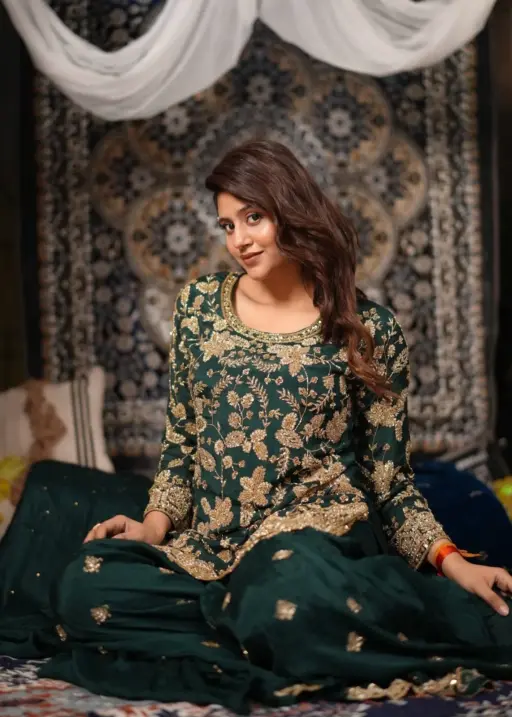Anjali Arora Inspired Green Sharara Suit