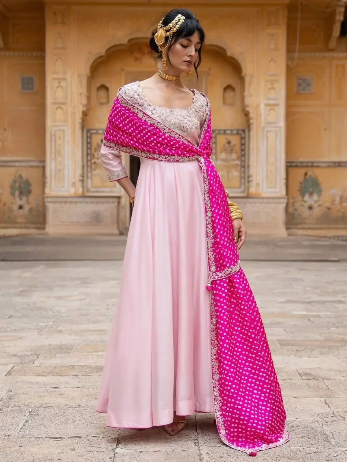 Baby Pink Anarkali Dress | Eid Dress - Ethnic Suits