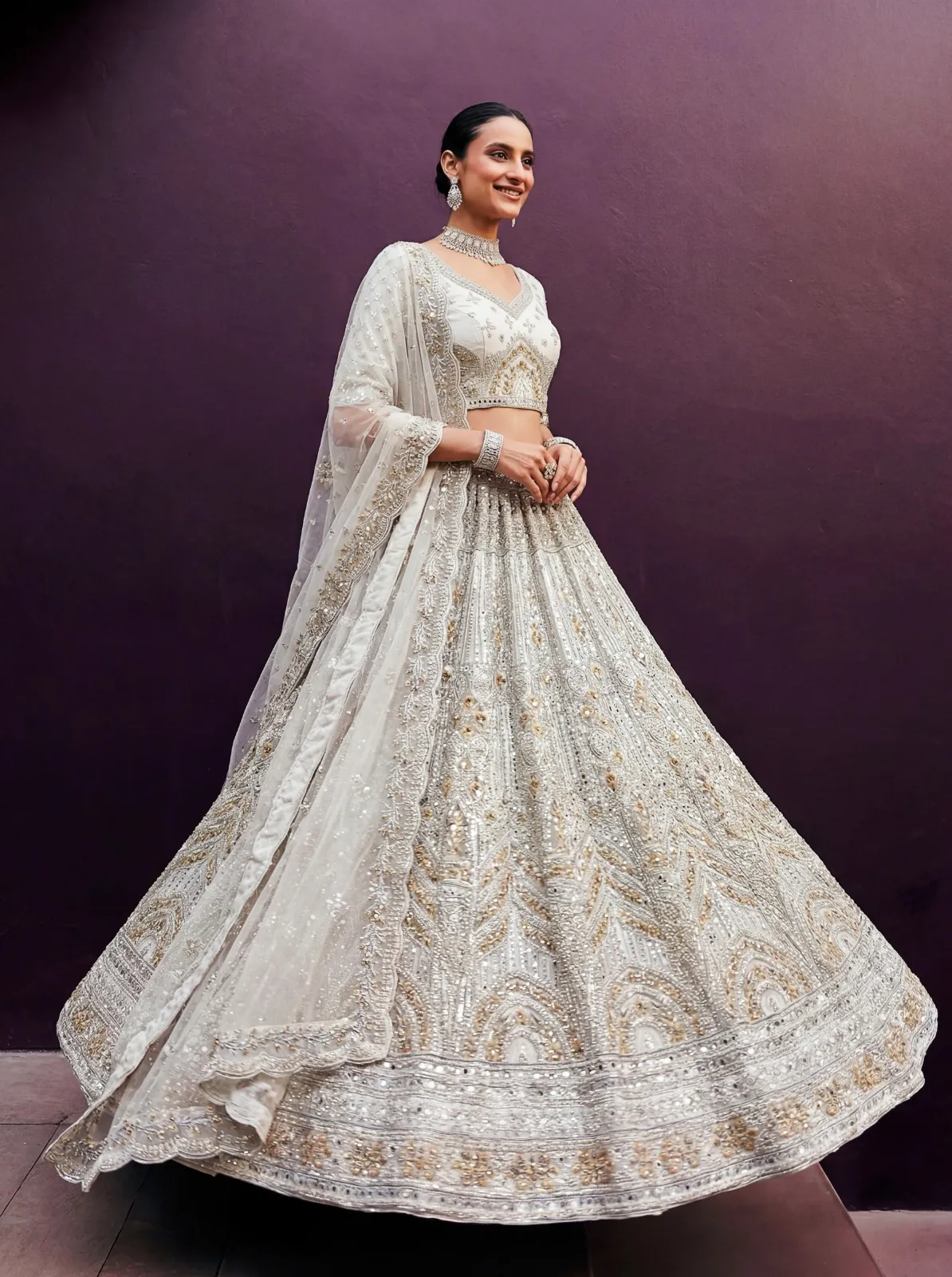 Baby Pink Border Saree for Pooja - Image 6