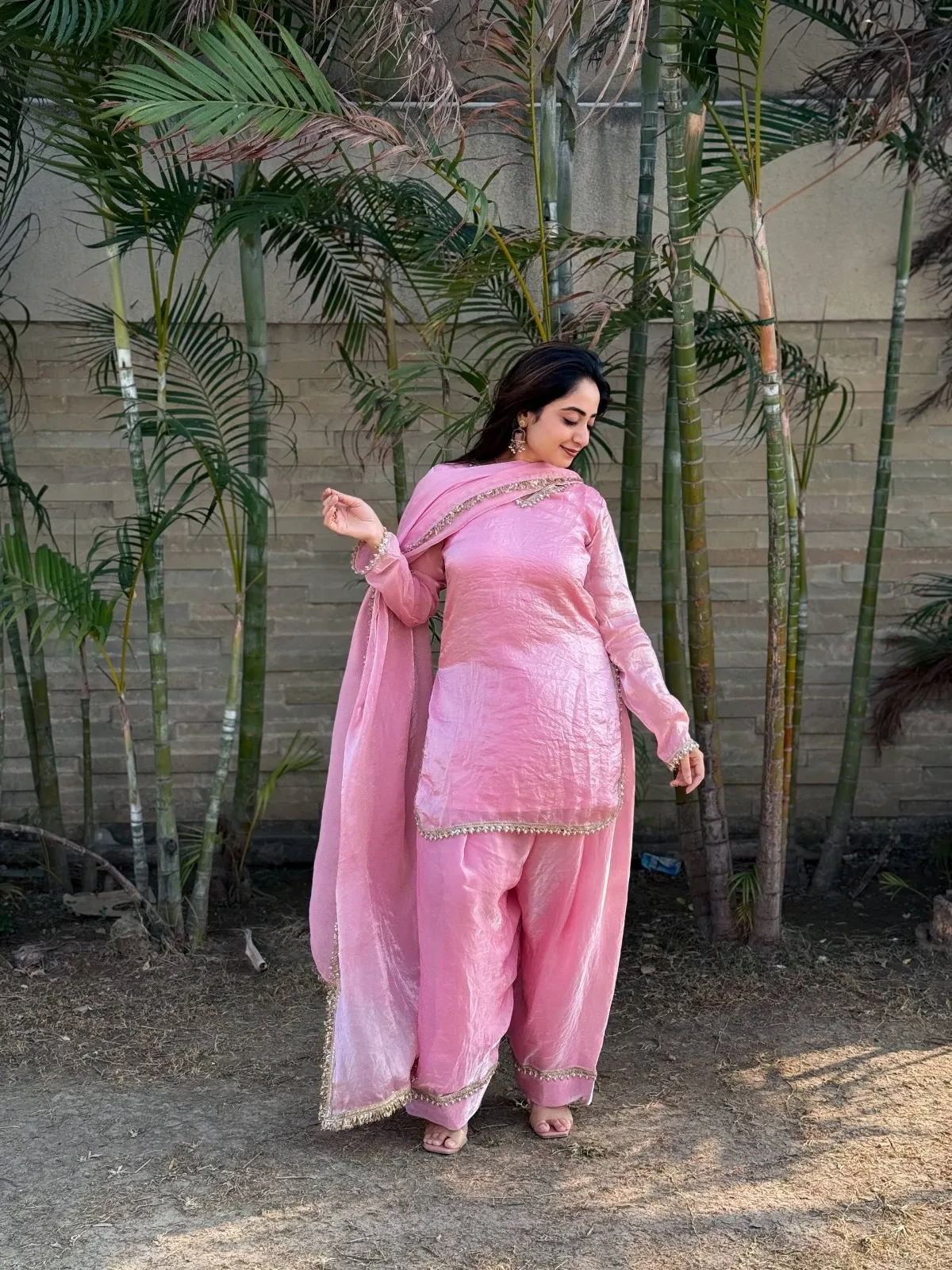 Baby Pink Farsi Salwar Set - Image 3
