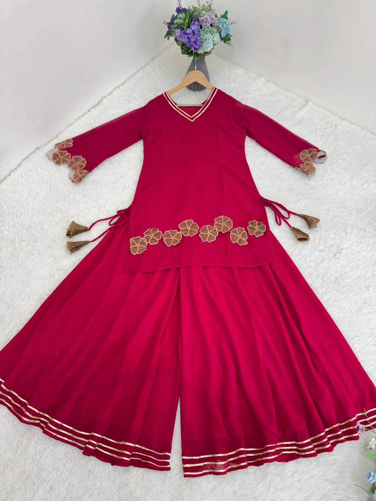 Beautiful Rani Cut Work Salwar Suit - Image 4