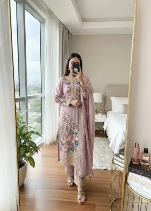Beautiful Readymade Pakistani Plazzo Set