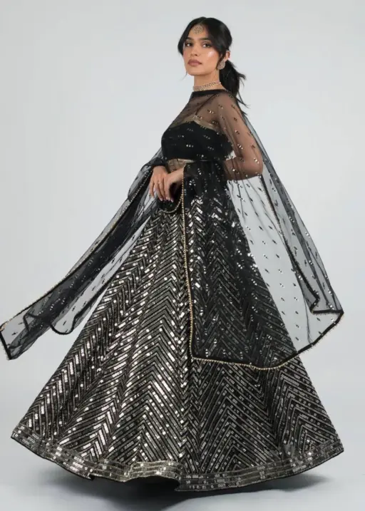 Bollywood Black Sequence Lehenga