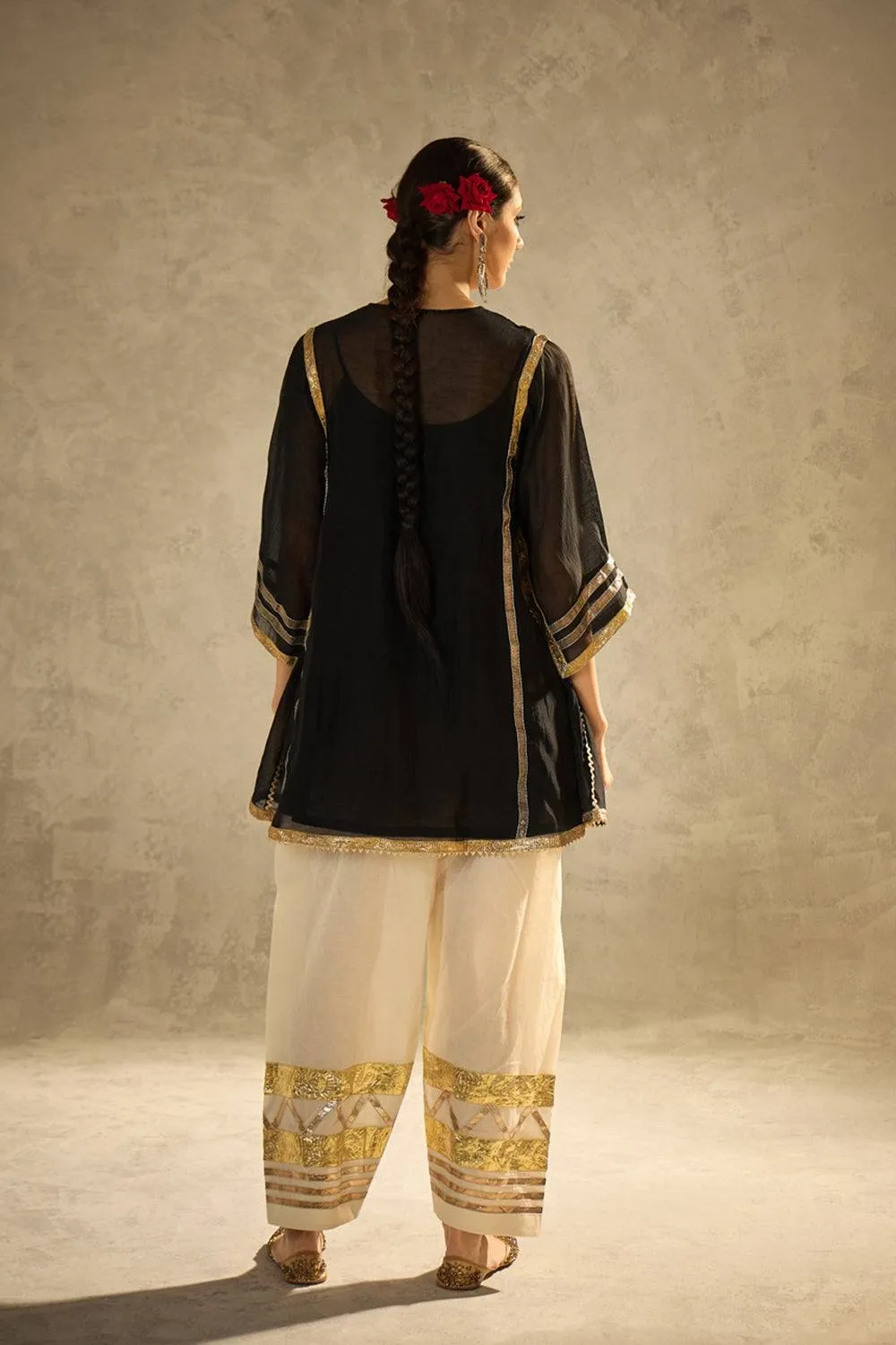 Bollywood Inspired Airport Co ord Set Black - Image 4