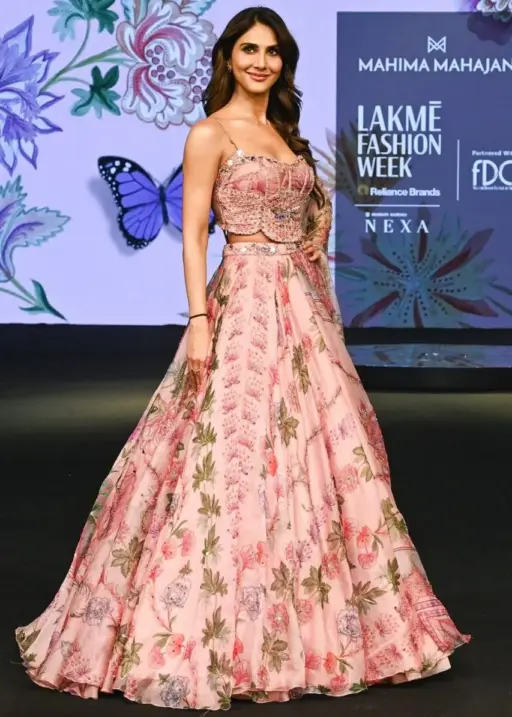 Bollywood Vaani Kapoor Inspired Pink Lehenga