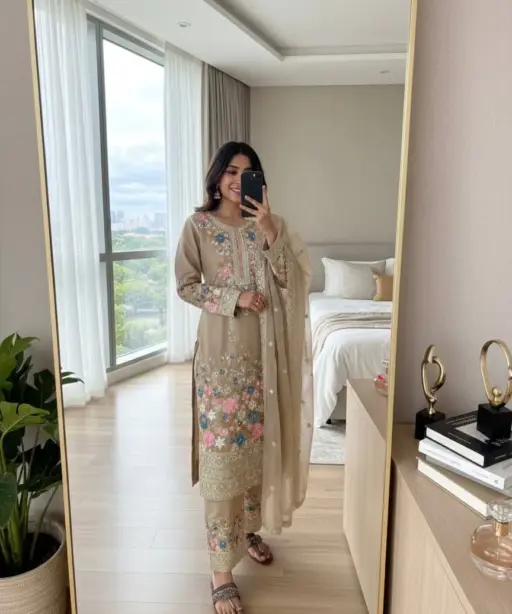 Chiku Plazzo Readymade Pakistani Suit set