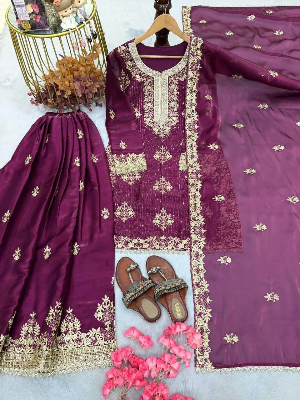 Diamond Work Readymade Eid Dress - Image 4
