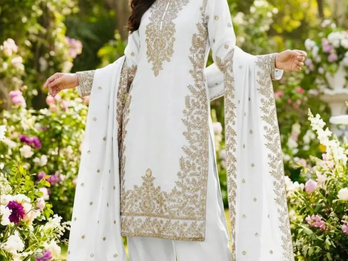 Eid Festival Pakistani Readymade White Dresses - Ethnic Suits Eid Festival Pakistani Readymade White Dresses - Ethnic Suits