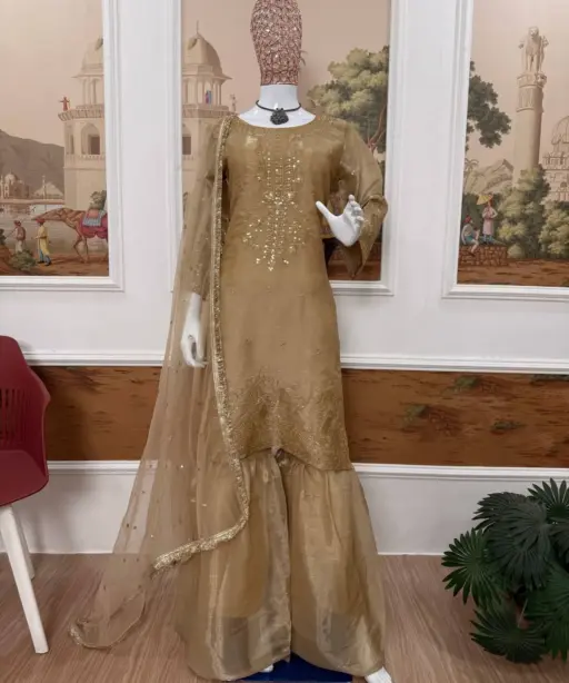 Eid Festival Readymade Dress Chiku Color