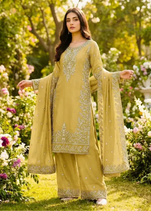 Festival Pakistani Readymade Yellow Dresses