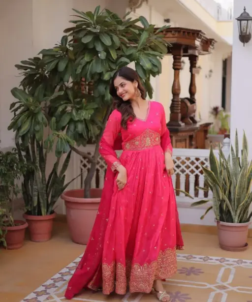 Festive Special Rani Anarkali Gown